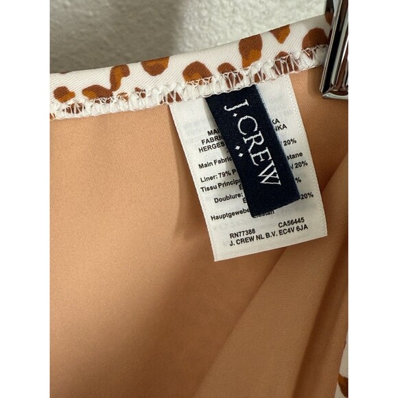J. Crew Women's Swimsuit Size 2X One Shoulder Ruched Animal Print Cheetah EUC - Picture 4 of 7